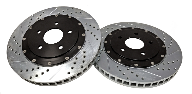 Cadillac XLR-V Brake Rotors (2) - Front - Baer Brakes - EradiSpeed+ Slot/Drilled - Black - `06-`09